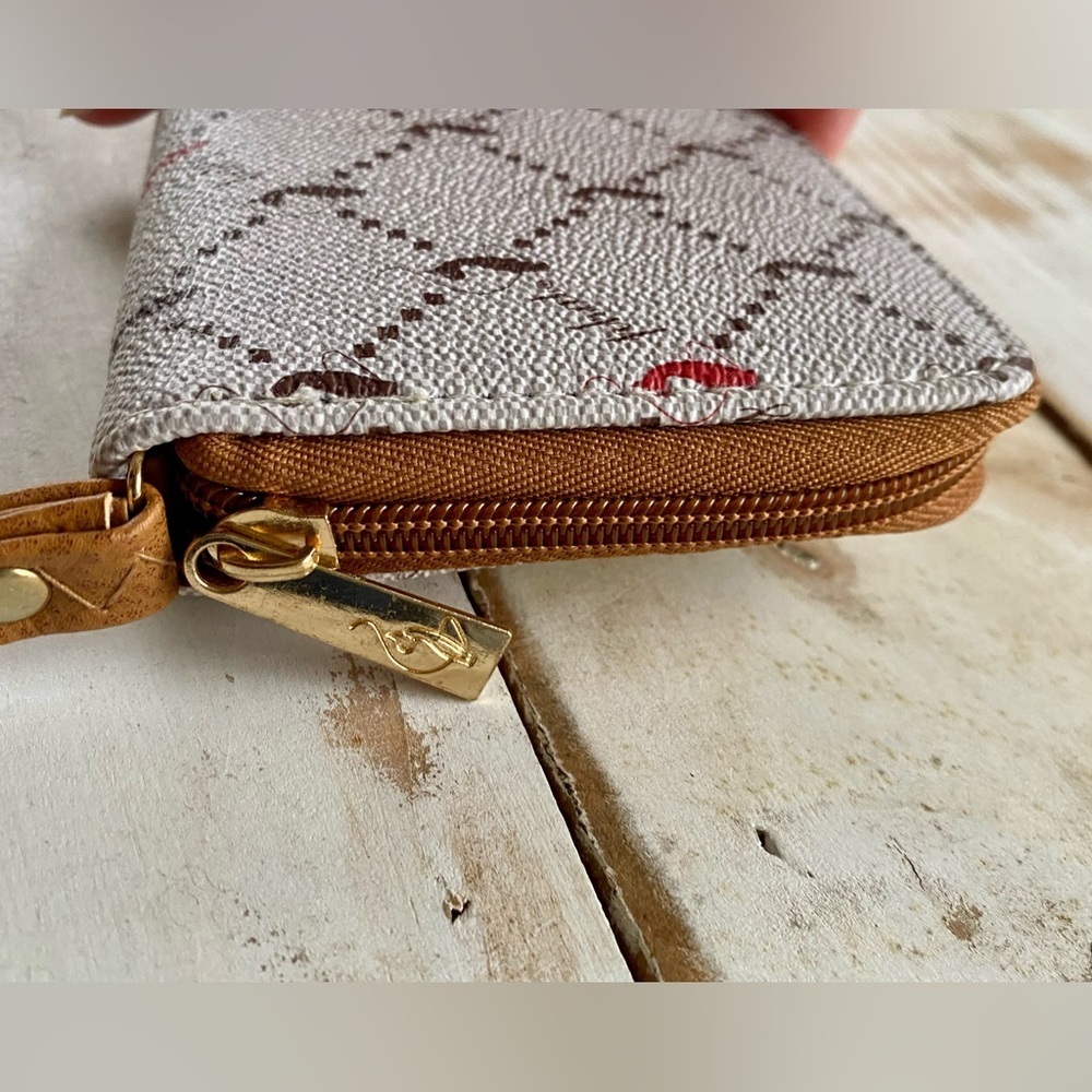 BABY PHAT y2k Vintage Wallet clutch wristlet iconic cats taupe neutral MINT - Picture 11 of 13